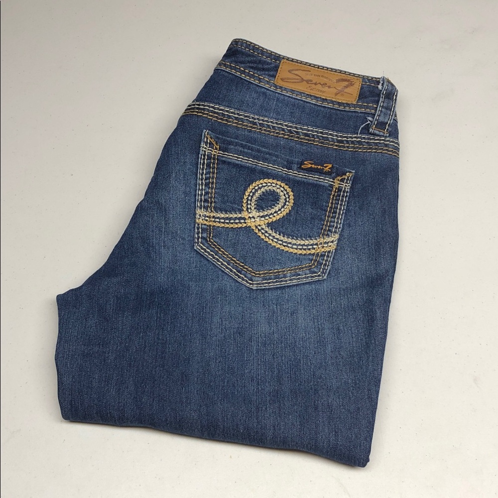 LIKE NEW SEVEN7 MID-RISE CROP JEANS 6/28x24 ⭐️